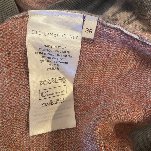 Stella McCartney V-Neck Ruffle Swan Sweater Gray - Size 38 - Picture 8 of 8